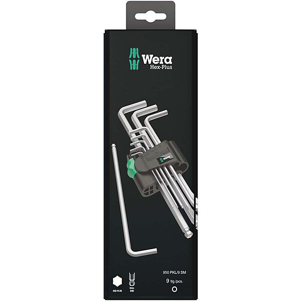 Wera Winkelschlüsselsatz 9-tlg,Hex-Plus 073391